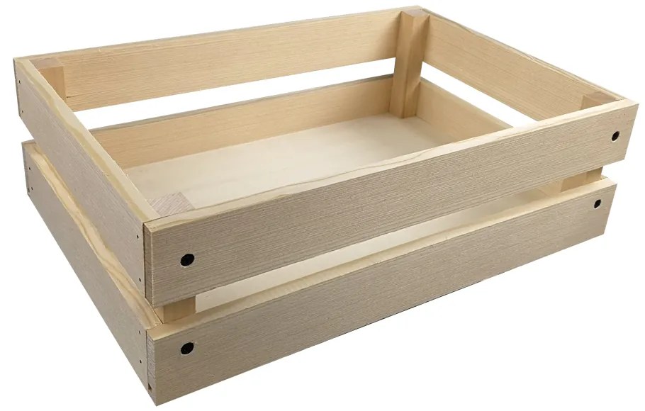 AMADEA Drevená skladacia bednička z masívneho dreva, 40x27x12 cm