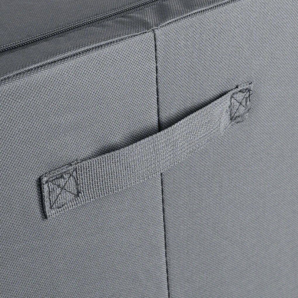 eCarla Textilný box na uskladnenie posteľnej bielizne a oblečenia, sivý LUFER 50x40x32