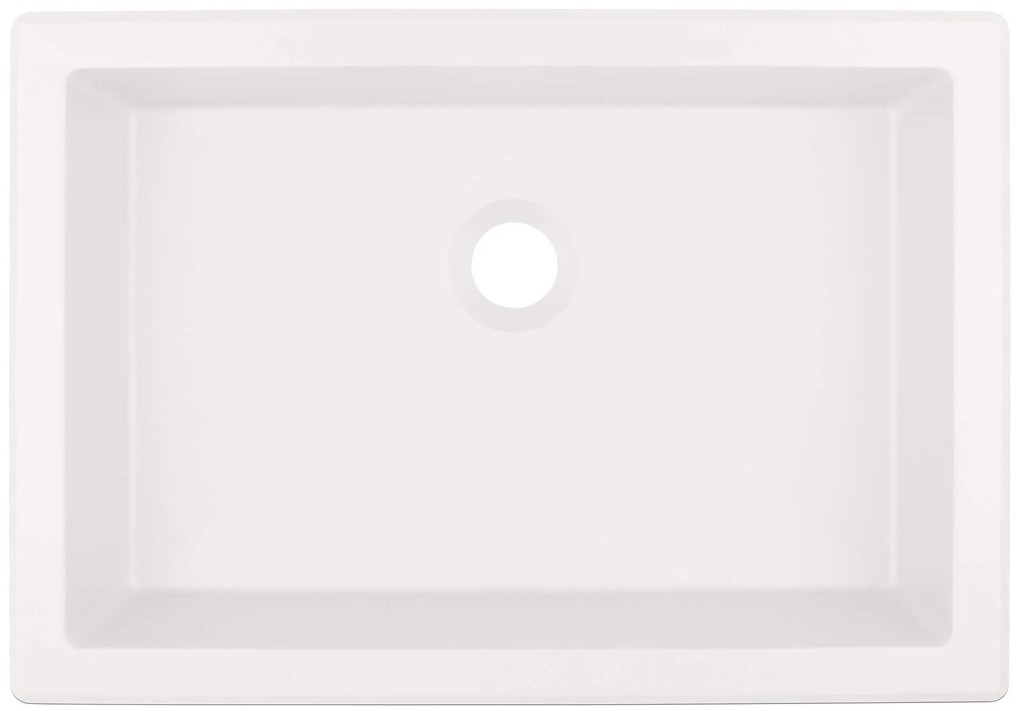 Deante Correo, granitové umývadlo 500x350x140 mm, biela matná, DEA-CQR_AU5U