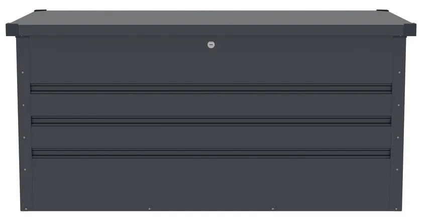 Antracitový záhradný úložný box Max A – Rojaplast