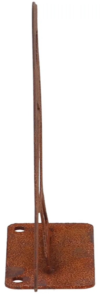 Záhradná kovová figúrka Rumi, 10x14x3,5 cm, hnedá