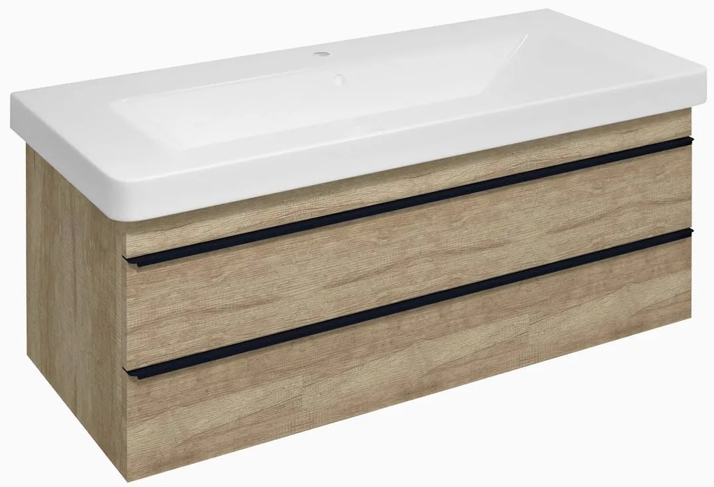 Sapho Sapho, SITIA umývadlová skrinka 101,4x50x43,4cm, 2x zásuvka, dub Alabama, SI105-2222