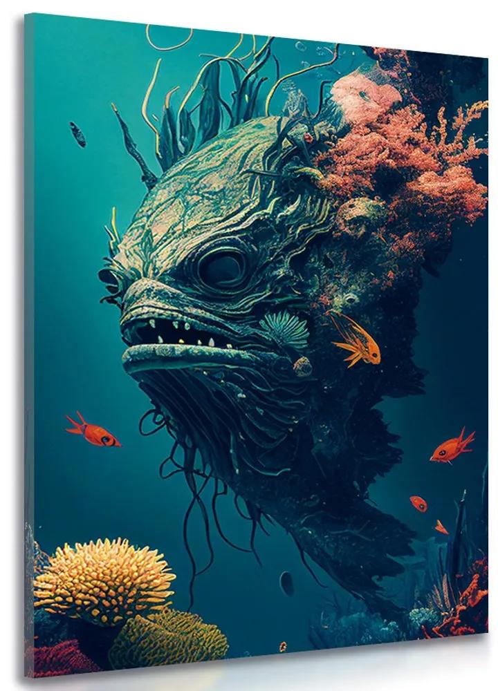 Obraz surrealistická podmorská príšera Varianta: 80x120