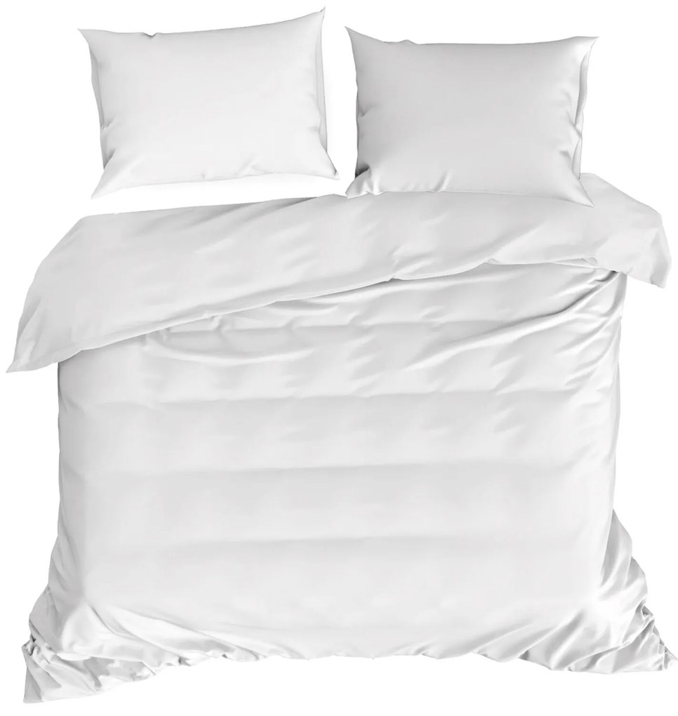 BAVLNENÉ OBLIEČKY HARMONY 160X200 CM, 2KS 70X80 CM BIELE