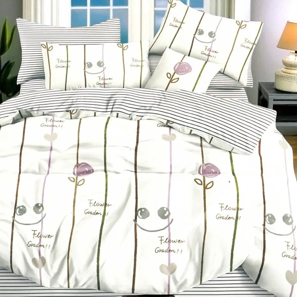 Posteľné obliečky KIDDO WHITE SMILE 140x200 cm