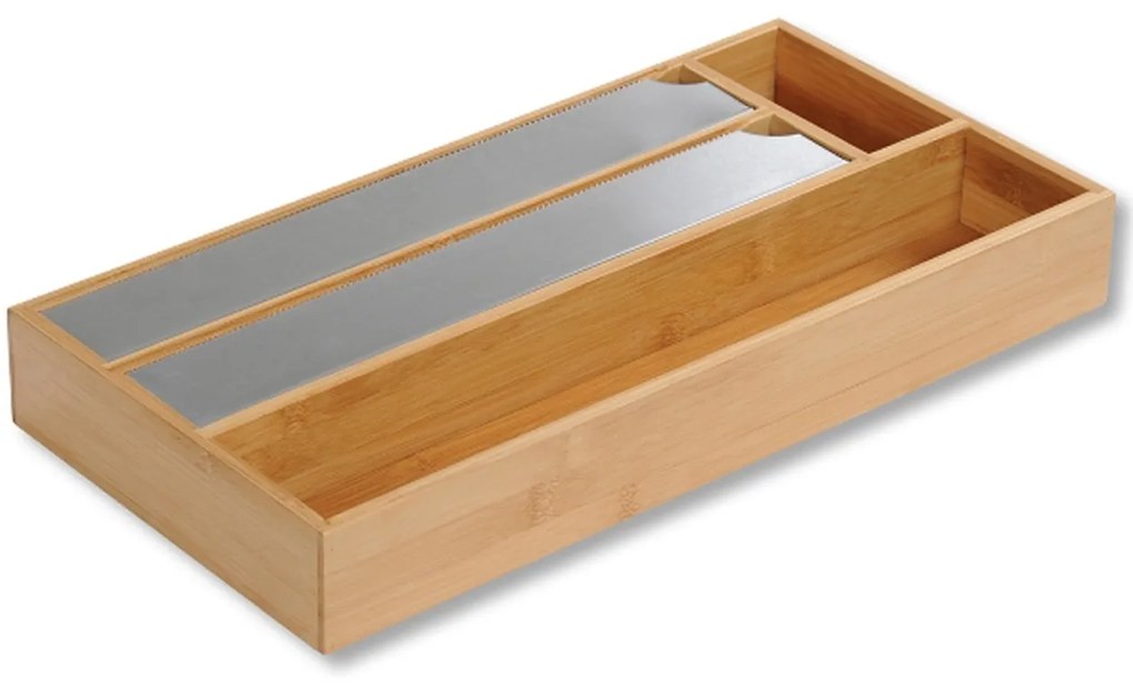 Drevený organizér na fólie s rezačkou Quatro, 42x19x5,5 cm