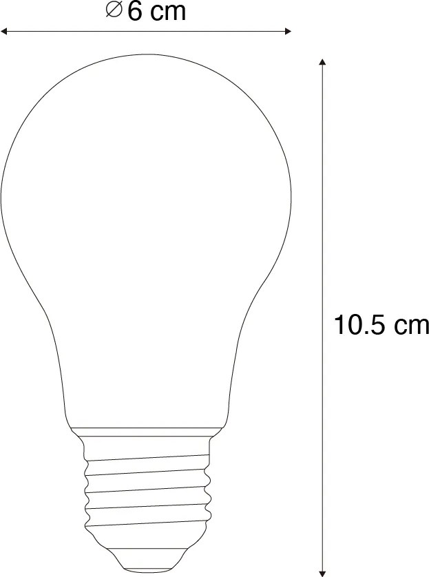 Sada 5 LED žiaroviek E27 A60 čírych 2,2W 470 lm 3000K