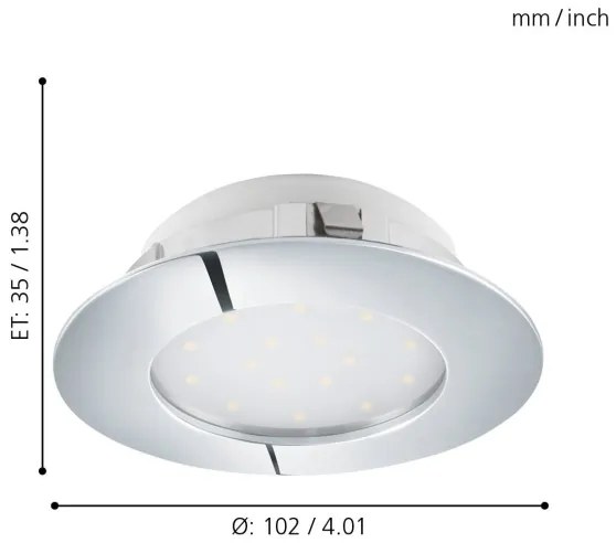 Eglo 95888- LED podhľadové svietidlo PINEDA 1xLED/12W/230V