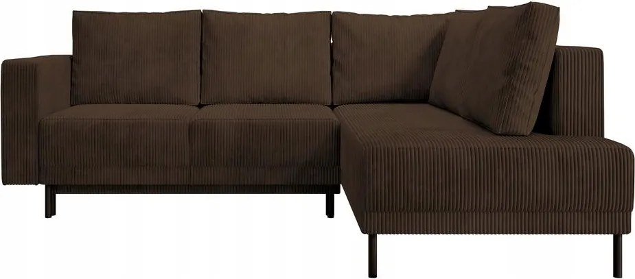 Rohová sedacia súprava Rodriguez (p) (tmavobéžová čierna)