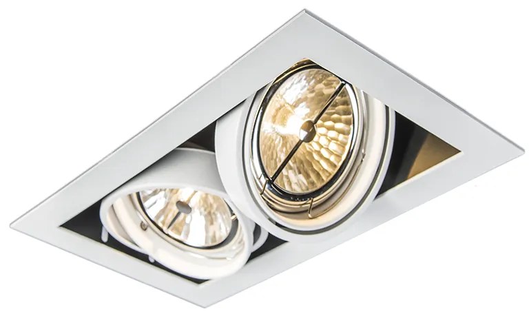 Biele zapustené bodové svetlo AR111 nastaviteľné 2 svetlá - Oneon