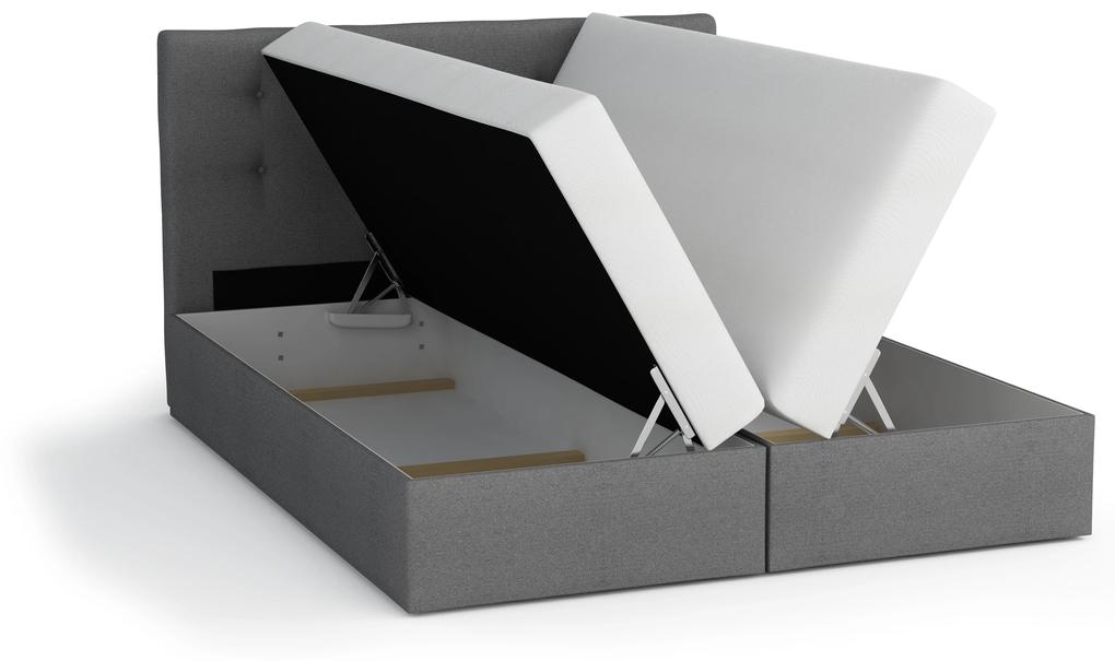 Manželská posteľ Boxspring 140 cm Lilac Comfort (vzor + béžová) (s matracom a úložným priestorom). Vlastná spoľahlivá doprava až k Vám domov. 1056065