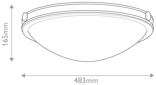 Hinkley HK-COLLIER-F-M-BX - Stropné svietidlo COLLIER 3xE27/40W/230V pr. 48,3 cm
