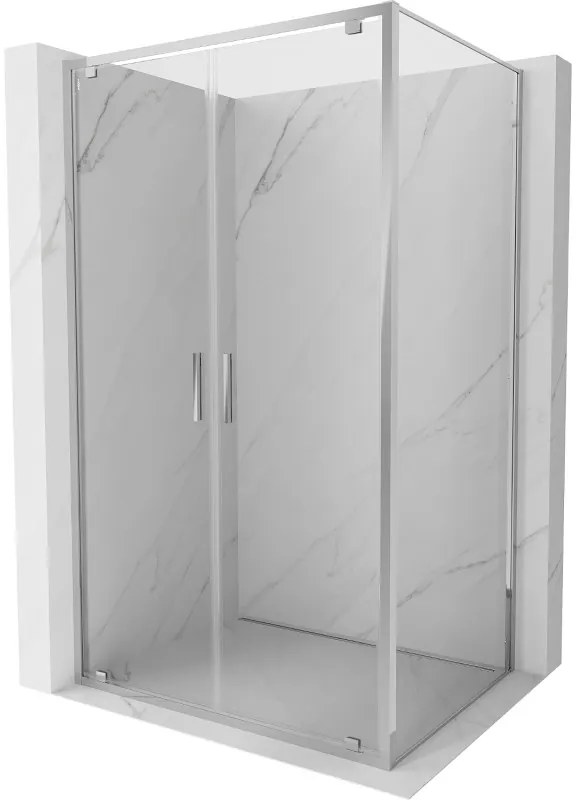 Mexen Exo, sprchovací kút s krídlovými dverami 90 x 75 cm, 6mm číre sklo, chrómový profil, 8182-090-075-01-00