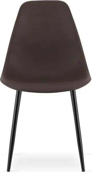 Jedálenská stolička WAT hnedá - čierne nohy (1 ks)