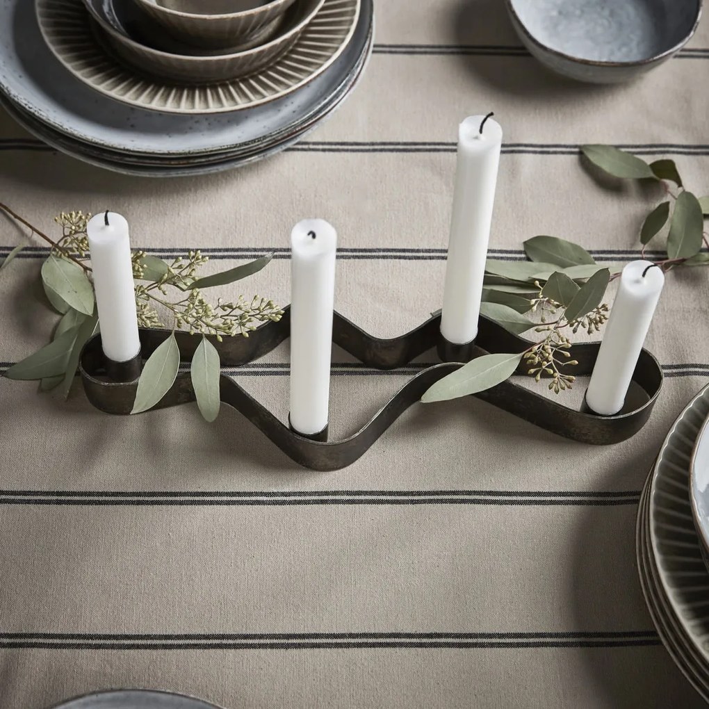 House Doctor Adventný svietnik Flood Antique Brown