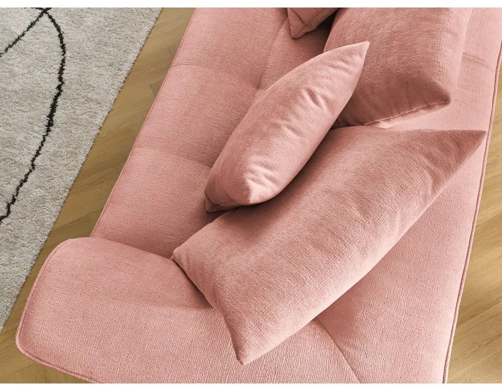 Ružová ženilková pohovka 237 cm Whesley – Bobochic Paris