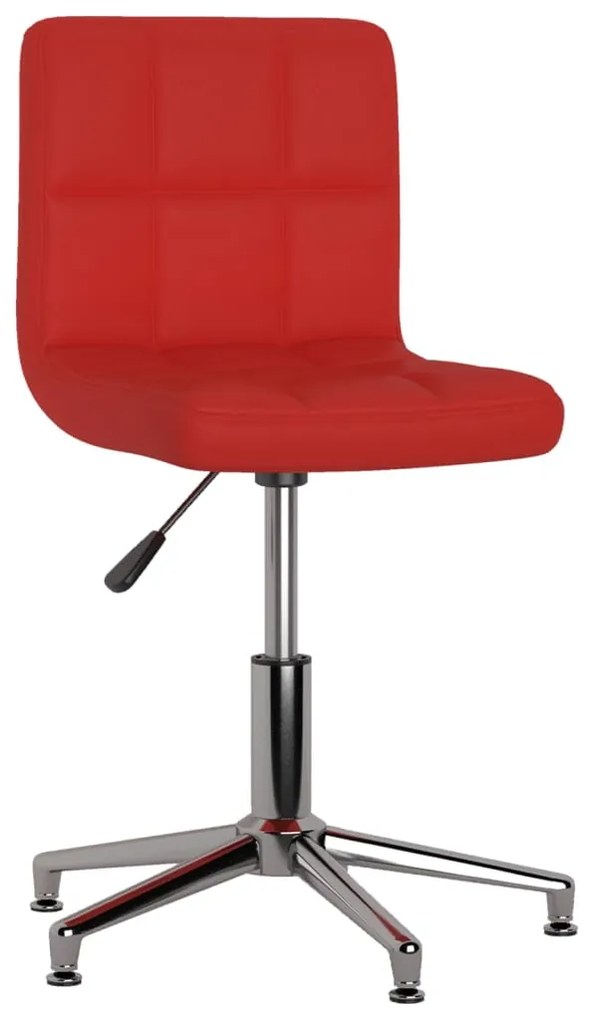 vidaXL Otočná jedálenská stolička vínovo-červená umelá koža