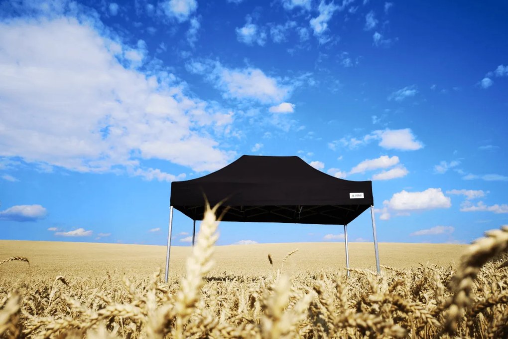 BRIMO Nožnicový stan 3x4,5 m - s 3 stenami - Oranžová 14