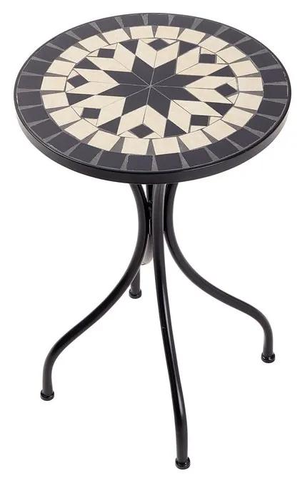 Butlers PALAZZO Záhradný stolík 35 cm - krémová/čierna