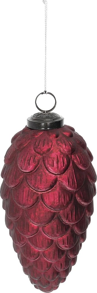 Sklenená ozdoba Pine Red 8x8x15 cm