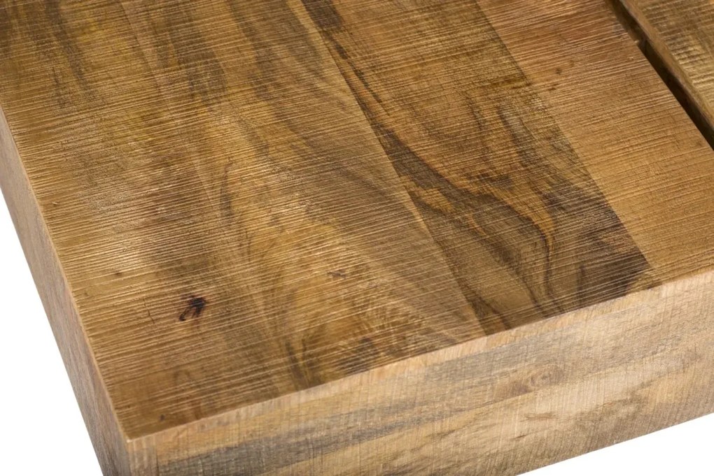 furniture-nabytek.cz - Masivní konferenční stolek Amberley z mangového dřeva, lakovaný, přírodní – 140×70 cm