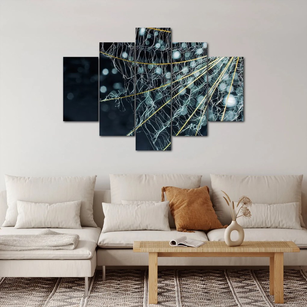 Obraz -Kvet s pavučinou (150x105 cm)