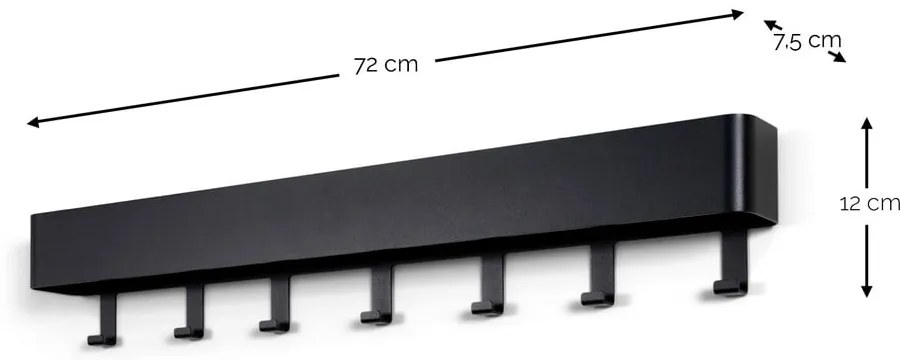 Taupe kovový nástenný vešiak s poličkou 72 cm Dax Play – Spinder Design