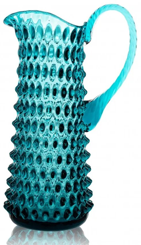 Křišťálový džbán, Květná 1794, Polka Dot, Aquamarin, 1,2 l