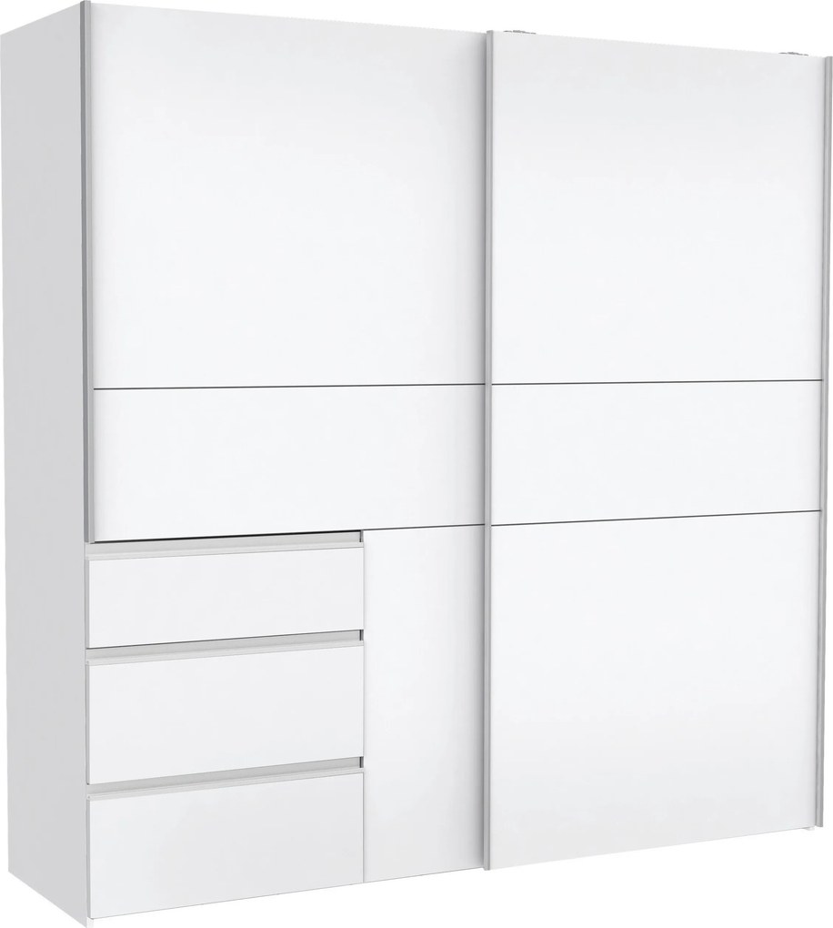 XXXLutz ŠAT. SKRIŇA S POSUV. DVERAMI, biela, 170/200/61 cm Carryhome - Skrine - 000687045710