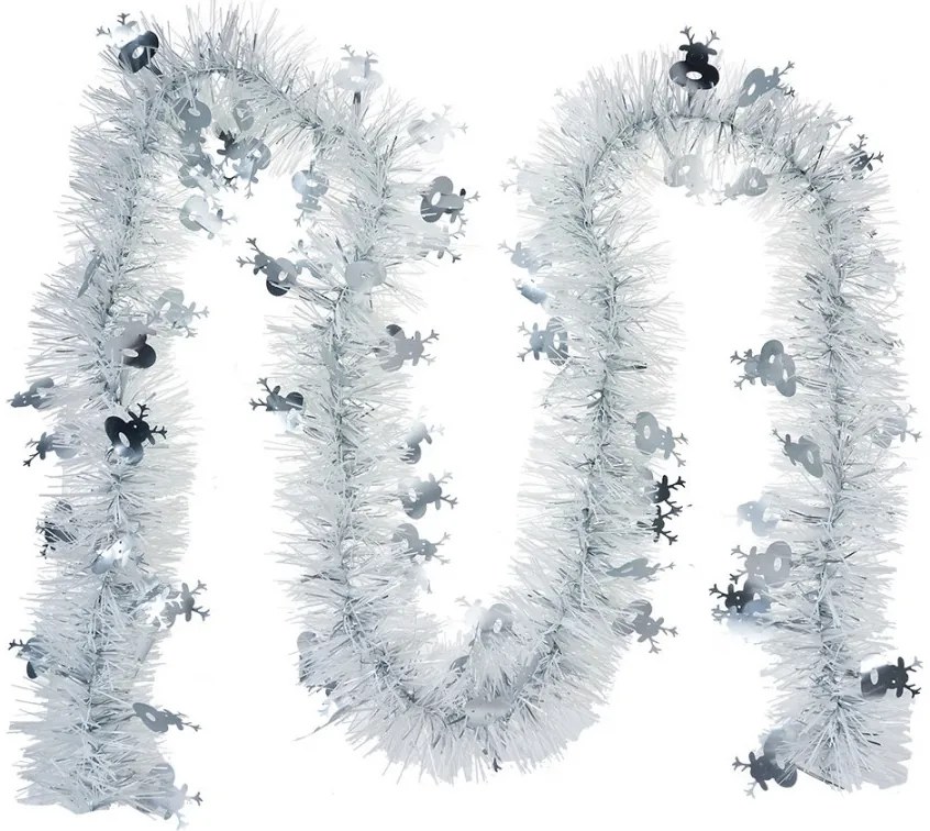 Vánoční girlanda 200 cm bílá plast - Collections