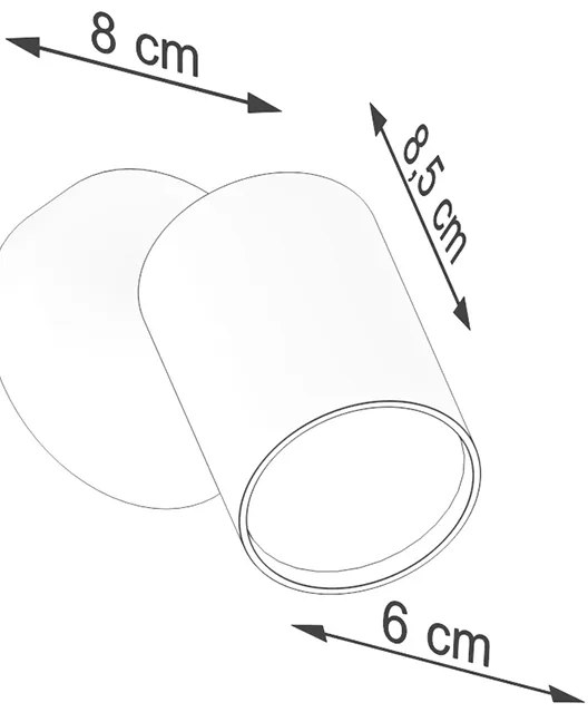 Bodové svietidlo Lemmi, 1x biele kovové tienidlo, (možnosť polohovania)