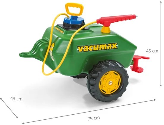 Príves s čerpadlom a hadicou na vodu Rolly Toys 122868 zelený