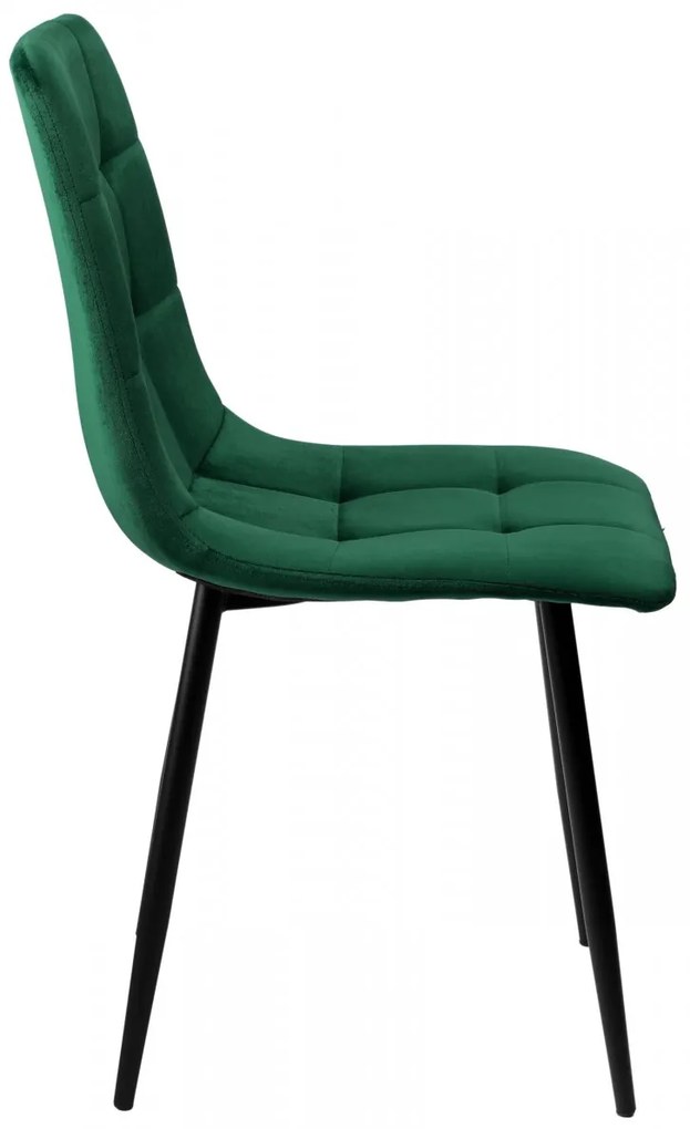 Čalúnená stolička DENVER zamat zelená