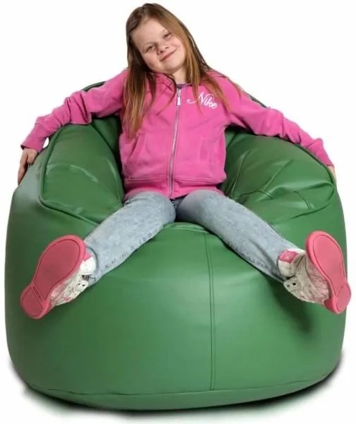 INTERMEDIC SK - Sedací vak Star 85x90 cm | ergonomický dizajn s podrúčkami, 300 l Farba: E09 - Zelená tmavá (ekokoža)