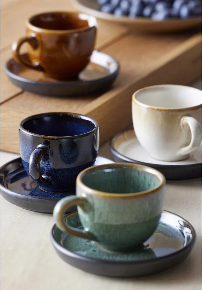 Jantárová keramická šálka na espresso 70 ml Gastro Black/Amber – Bitz