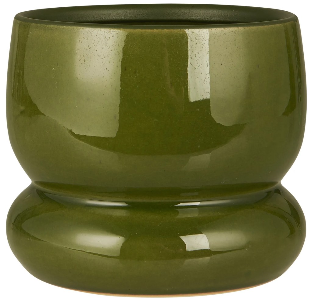 Ib Laursen Keramický obal na kvety Firenze Green Ø 14 cm