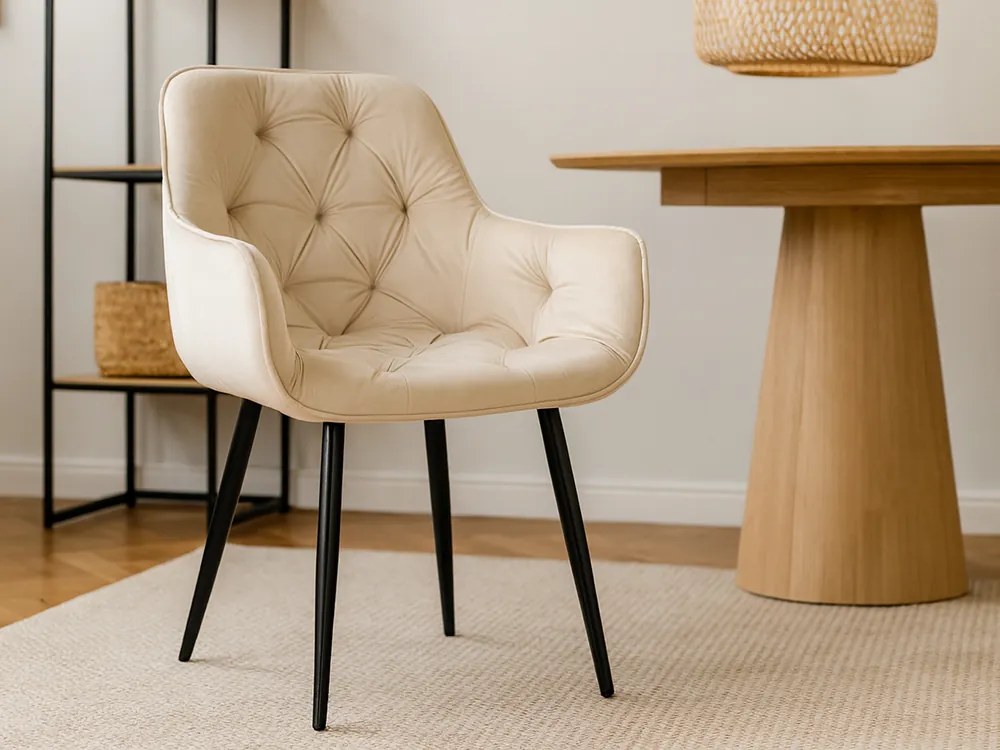 CH Jedálenská stolička Kelly - krémová