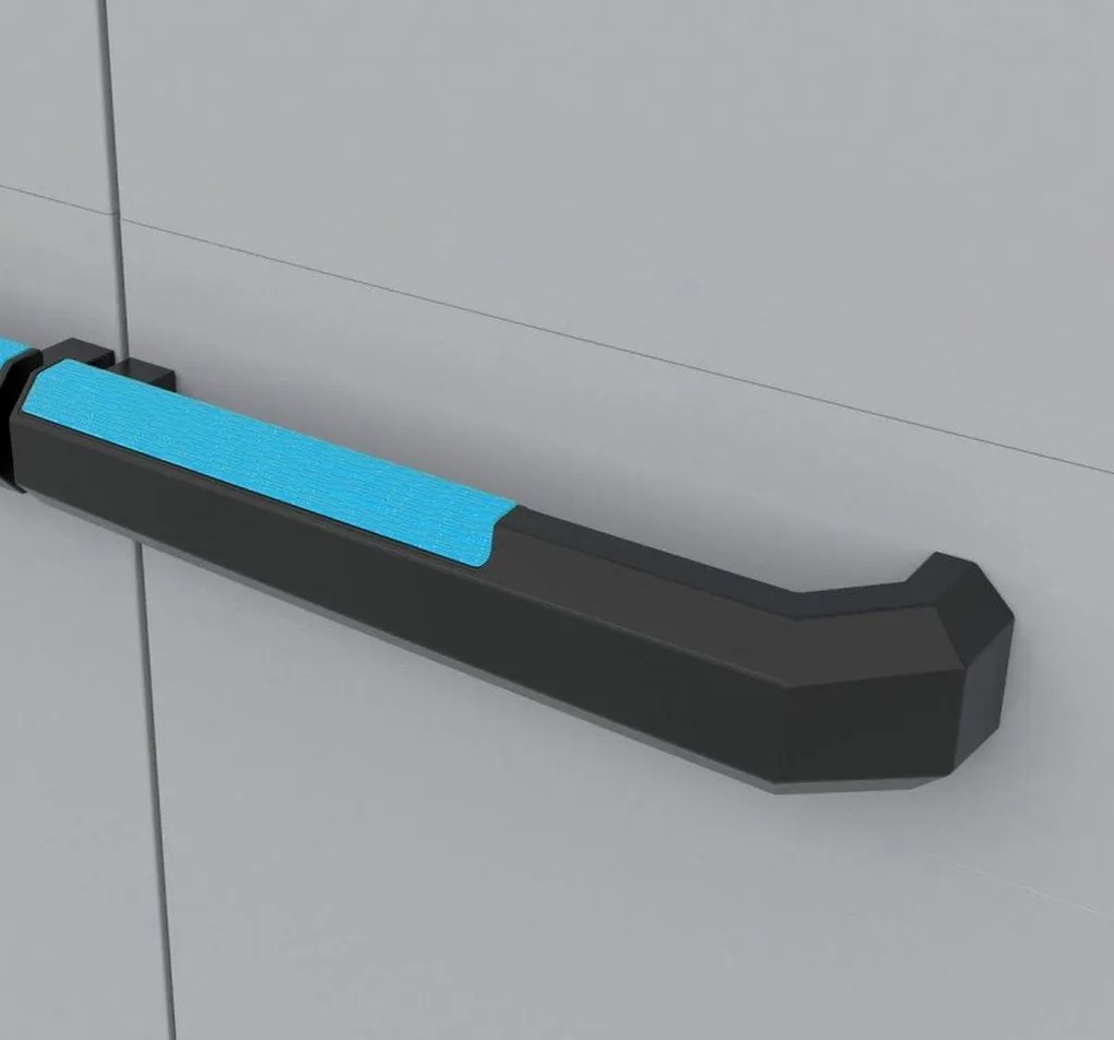 KIS LINEAR UTILITY skriňa 68x39x173cm sivá/čierna