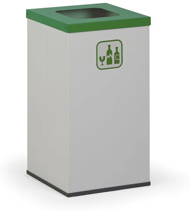 Kôš na triedený odpad 42 L, bez vnútornej nádoby, sivý/zelený
