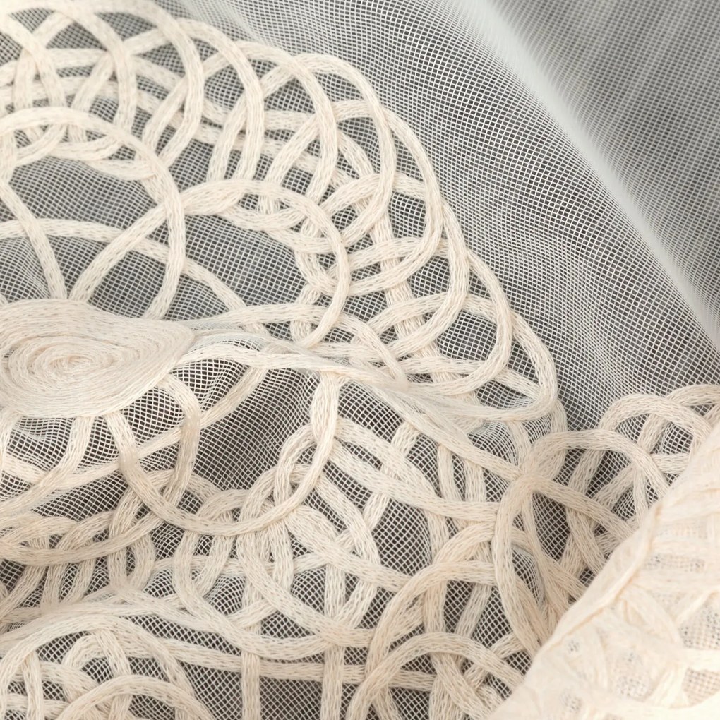 ZÁCLONA NA KRÚŽKOCH LIZA 140X250 CM BÉŽOVÁ