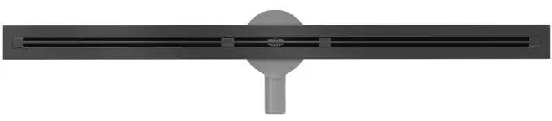 Mexen Flat Super Slim, super tenký odtokový žľab s 360° rotačným sifónom 90 cm, čierna matná, 1751090