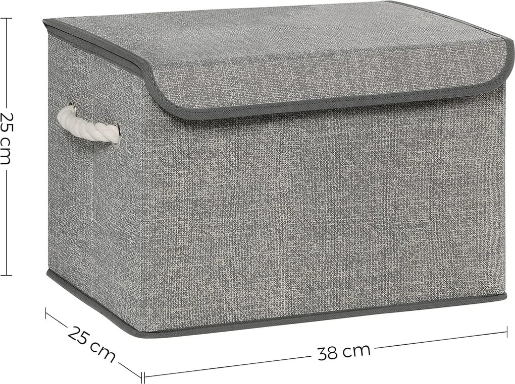 Sada 3 ks úložných boxů Rafy šedá