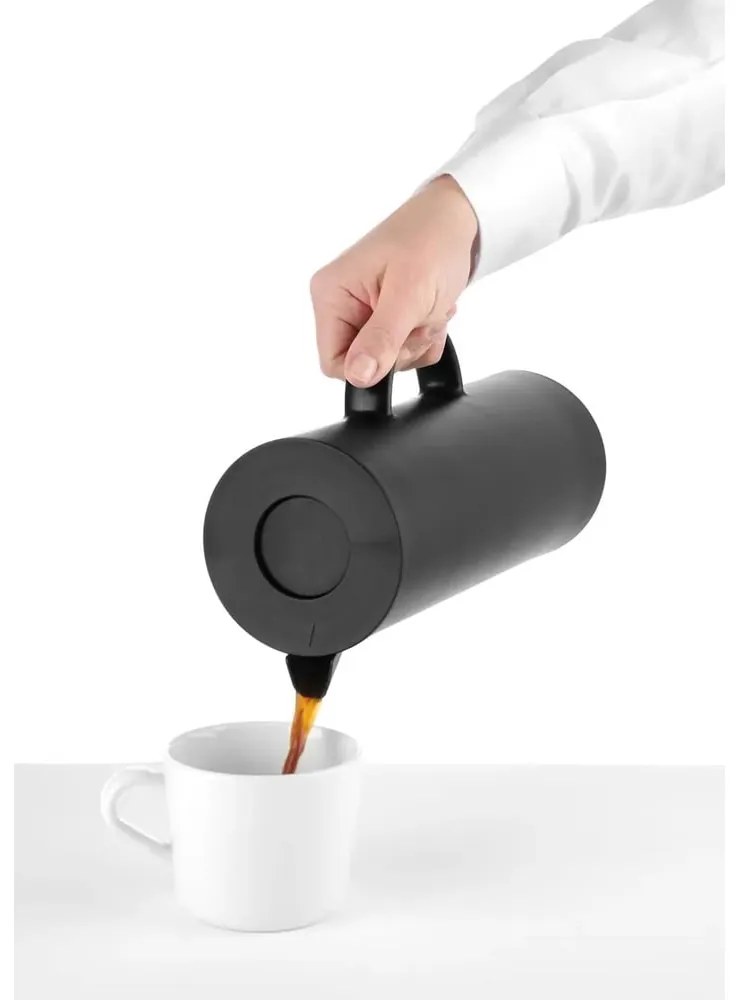 Čierna termo a antikoro kanvica Hendi, 1 l