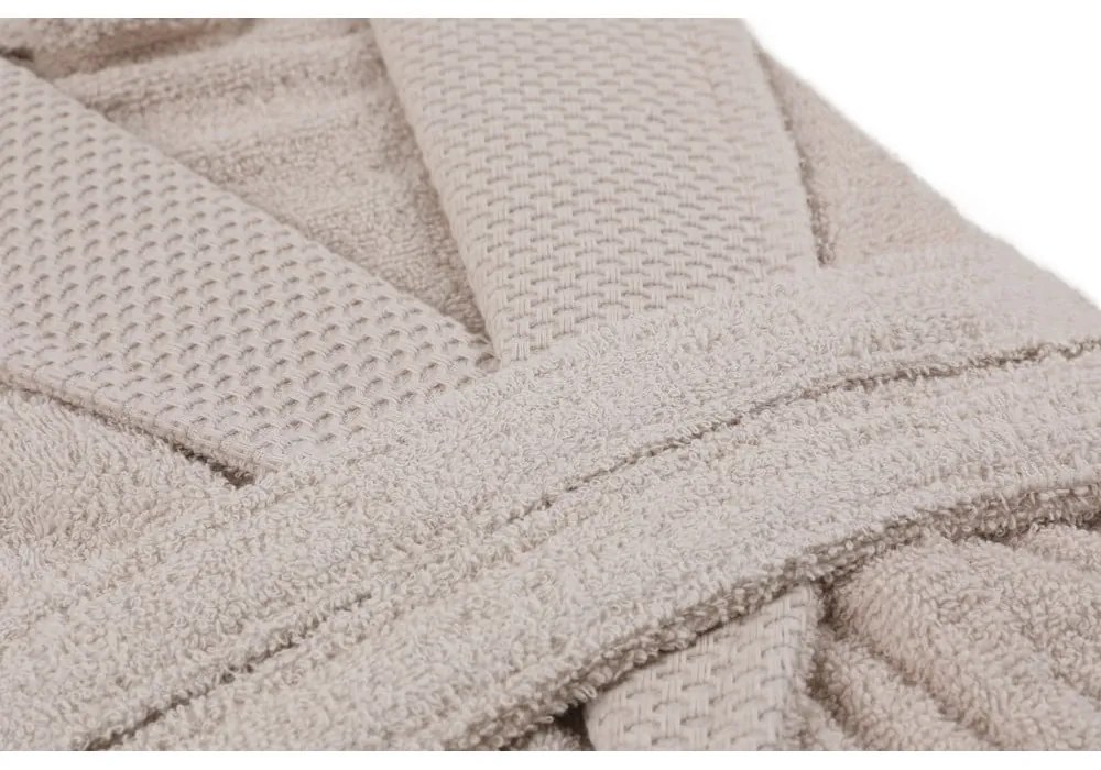 Béžový bavlnený župan veľkosť XL Cappa – Foutastic