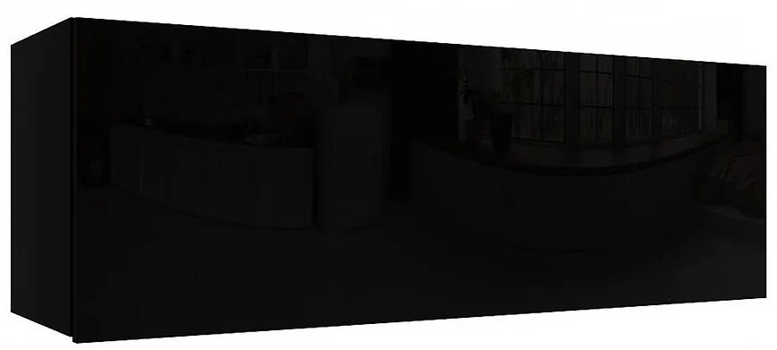 Závesná skrinka Izumi-32-BL čierna mat/lesk