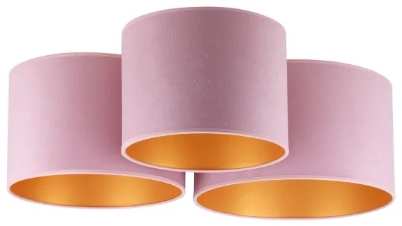 Duolla - Stropné svietidlo ROLLER TRIO 3xE27/60W/230V ružová