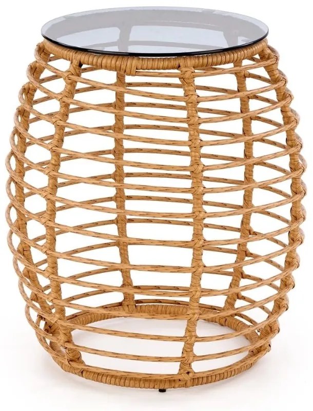 Konferenčný stolík Barrel, ratan