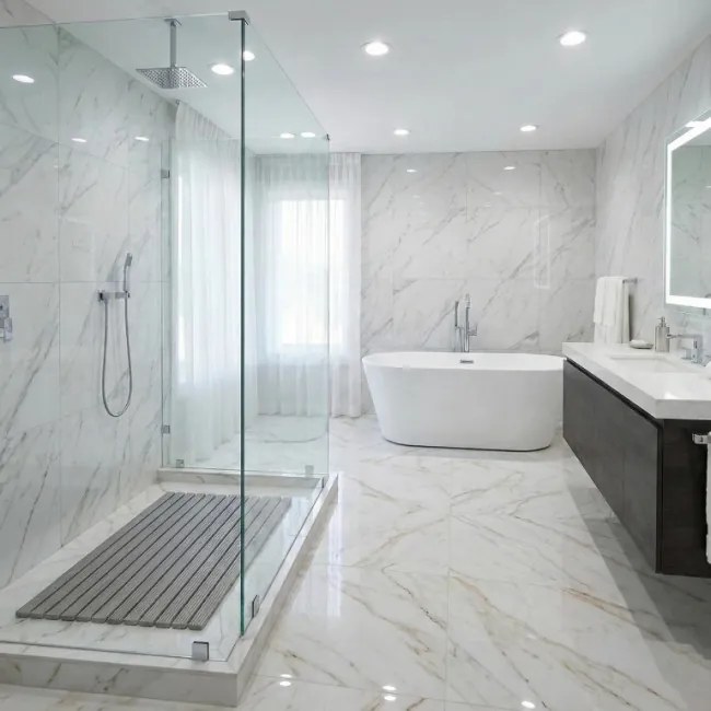 Kúpeľňová predložka sivá 1