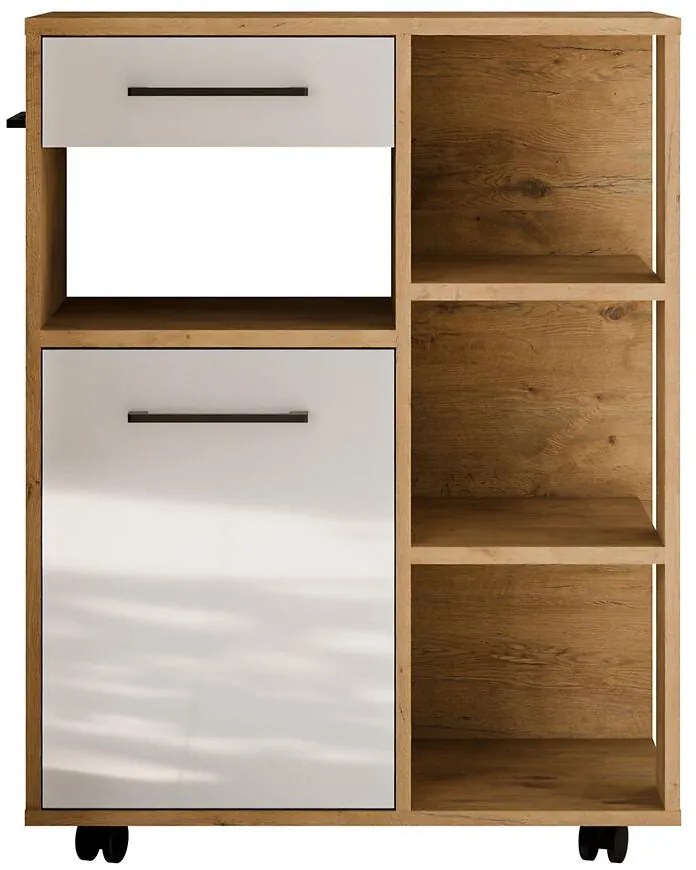 Príborník Linda Biely/Dub Lancelot 80 (VIGO)