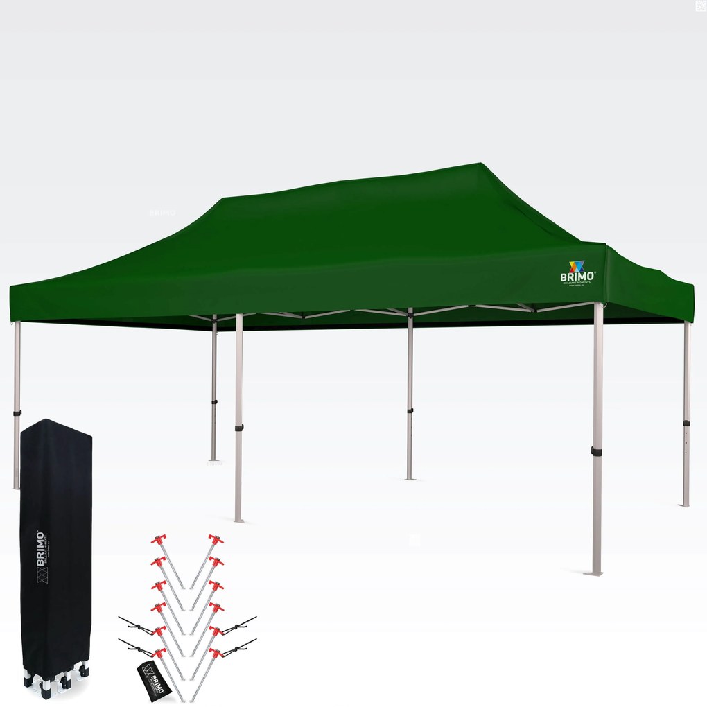 BRIMO Nožnicový Stan 3x6 m ALU bez Stien - Hliníkový Rám, Vodotesný - bez stien - Zelená 39
